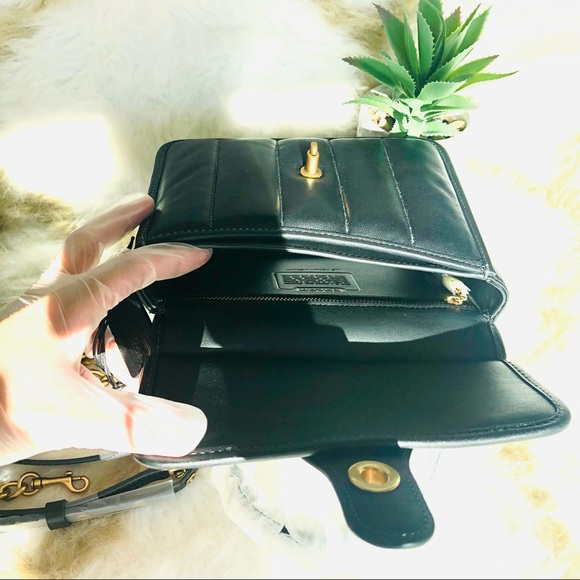 Authentic Brand New Coach Willis Top Handle 18 C3844 With Quilting in Black - Picture 15 of 16